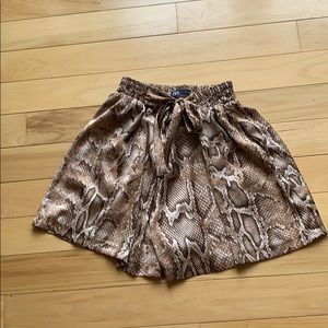 Zara - snakeprint soft shorts
